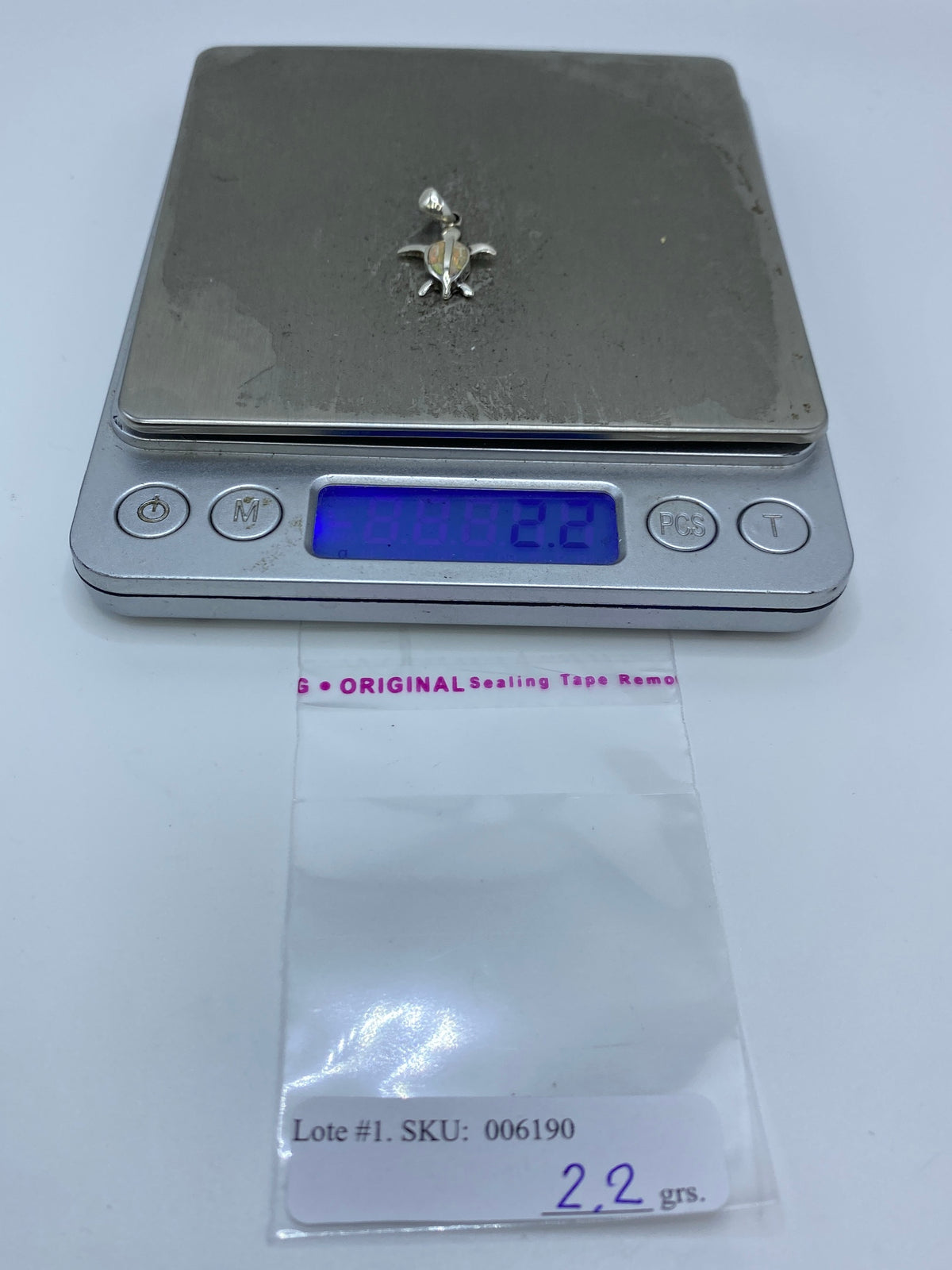 Dije Tortuga Plata 950 con Ópalo de Fuego — foto 6