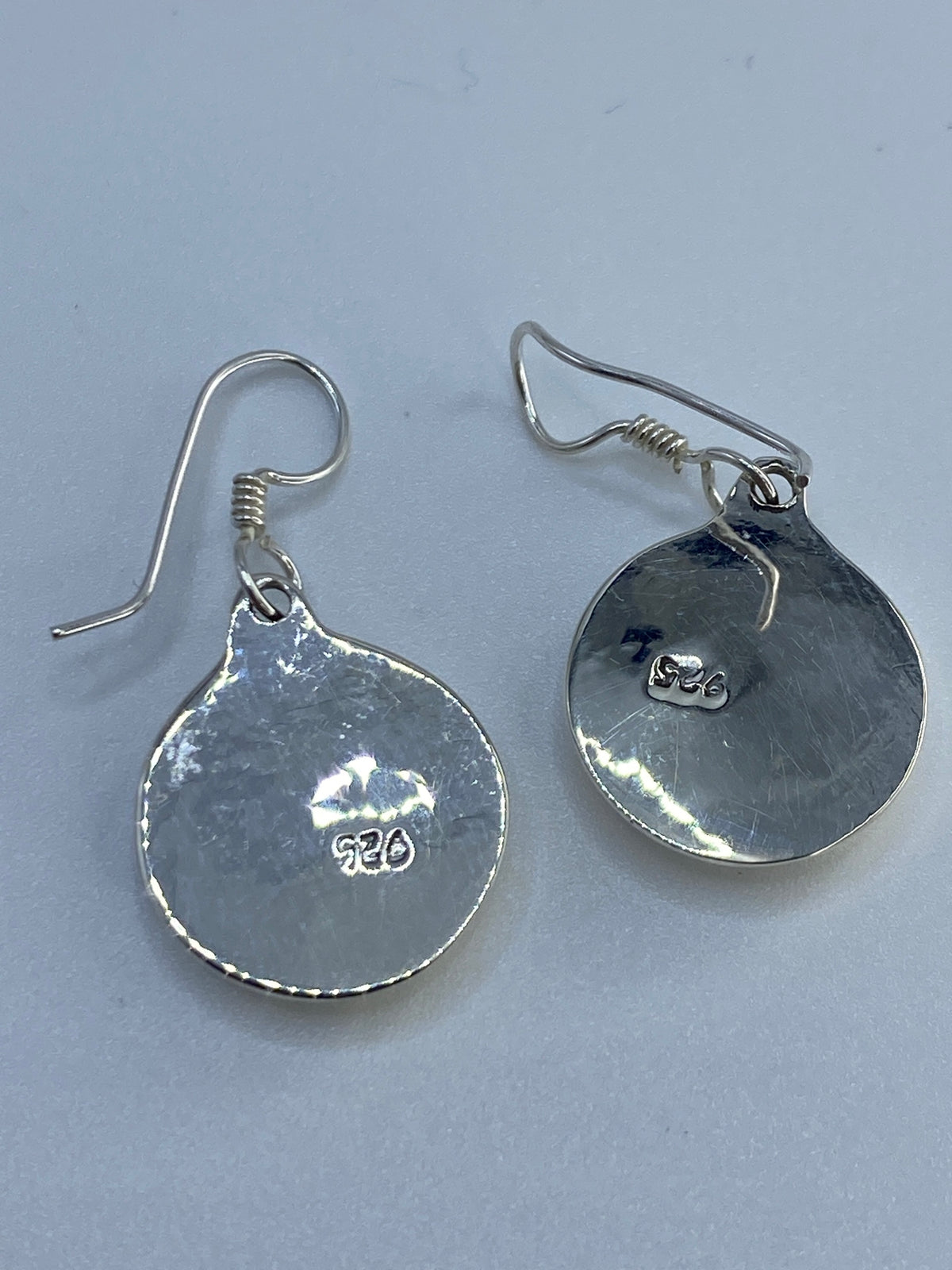 Aretes Plata con Ópalo de Fuego Azul — Taxco 925 — foto 5