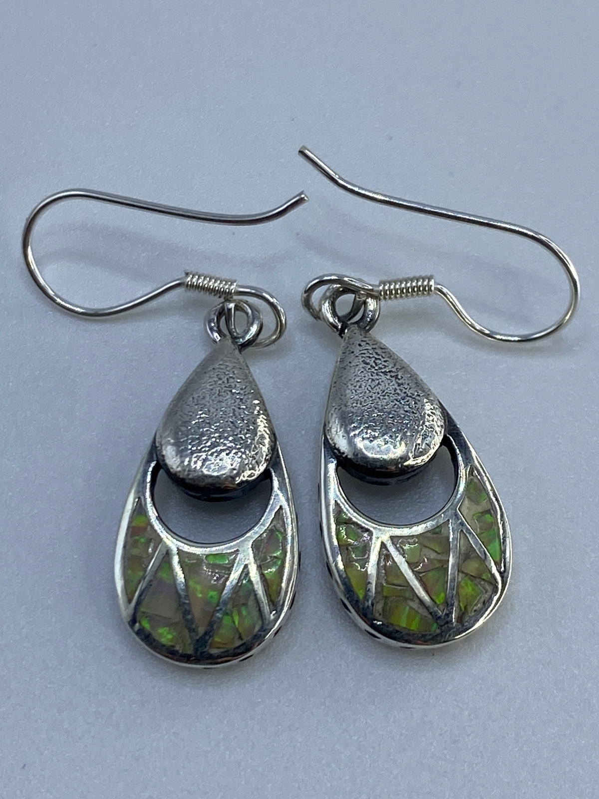 Aretes de Plata con Ópalo de Fuego — Taxco Hecho a Mano — foto 5