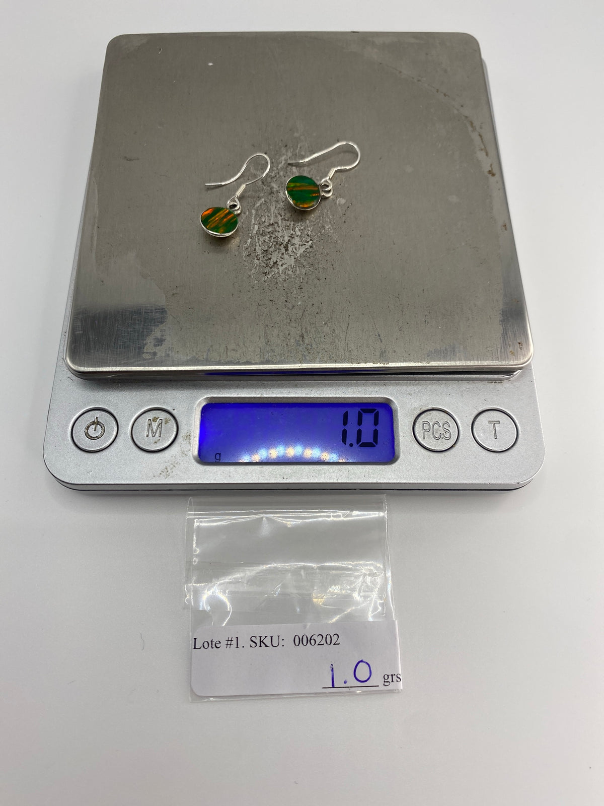 Aretes Plata Ópalo de Fuego Verde — Taxco 925 — foto 6