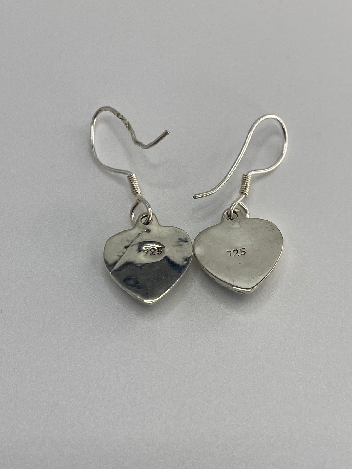 Aretes Corazón Plata 925 con Ópalo de Fuego Azul — foto 5