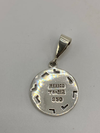 Dije Plata Calendario Azteca con Opalo de Fuego — Taxco 950 — foto 5