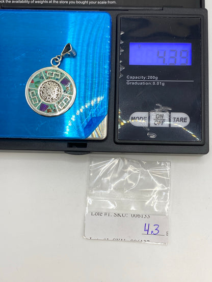 Dije Plata 925 Prehispánico con Ópalo de Fuego — foto 6