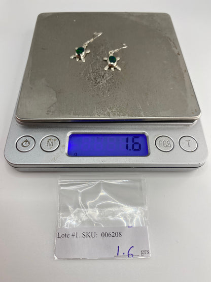 Aretes de Plata con Ópalo de Fuego — Tortuga Taxco 925 — foto 6