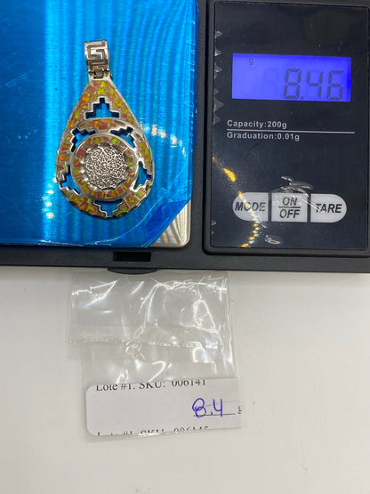 Dije Prehispánico Ópalo de Fuego — Plata 950 Taxco — foto 6