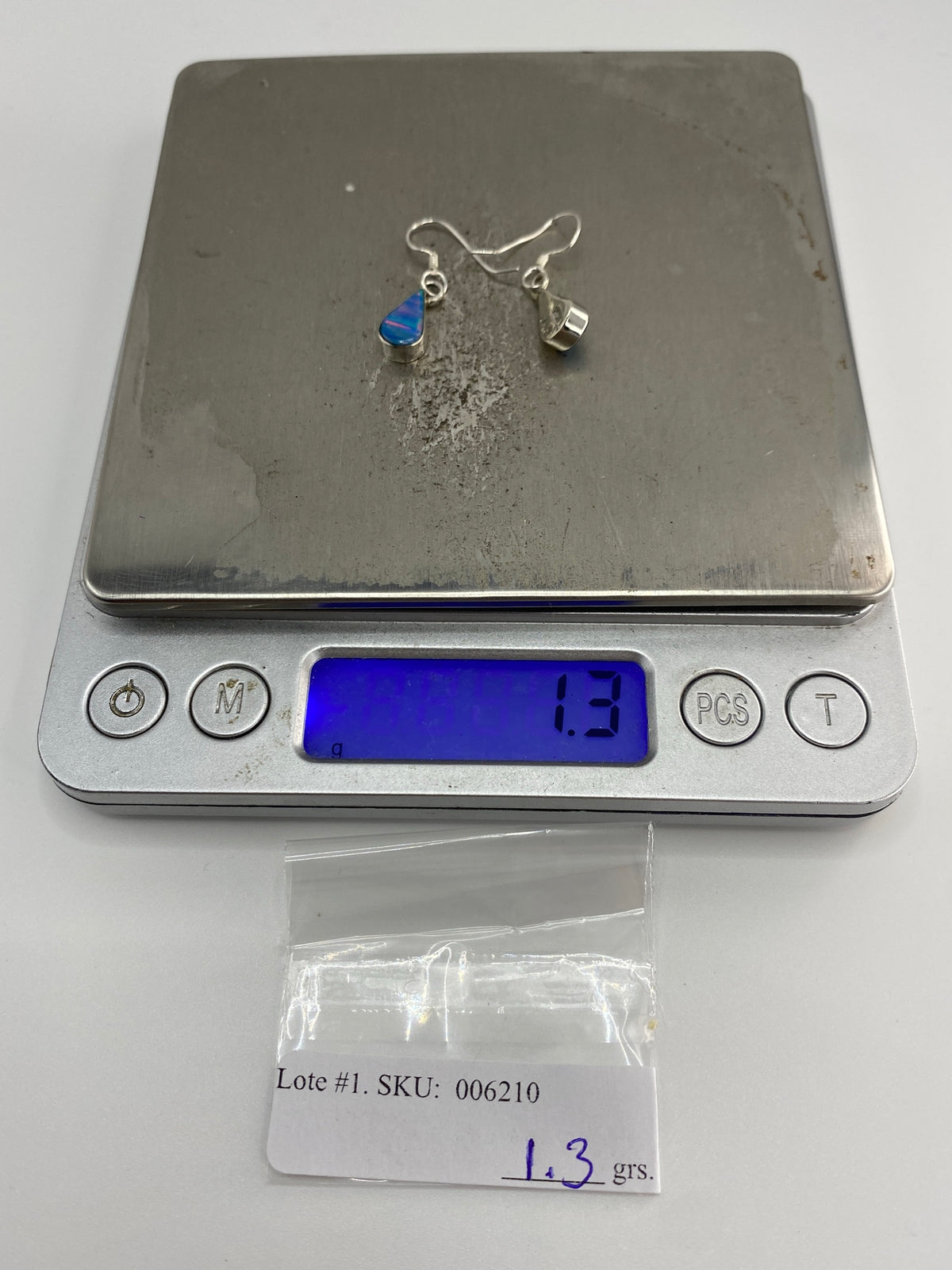 Aretes de Plata con Ópalo de Fuego — Taxco 925 — foto 6