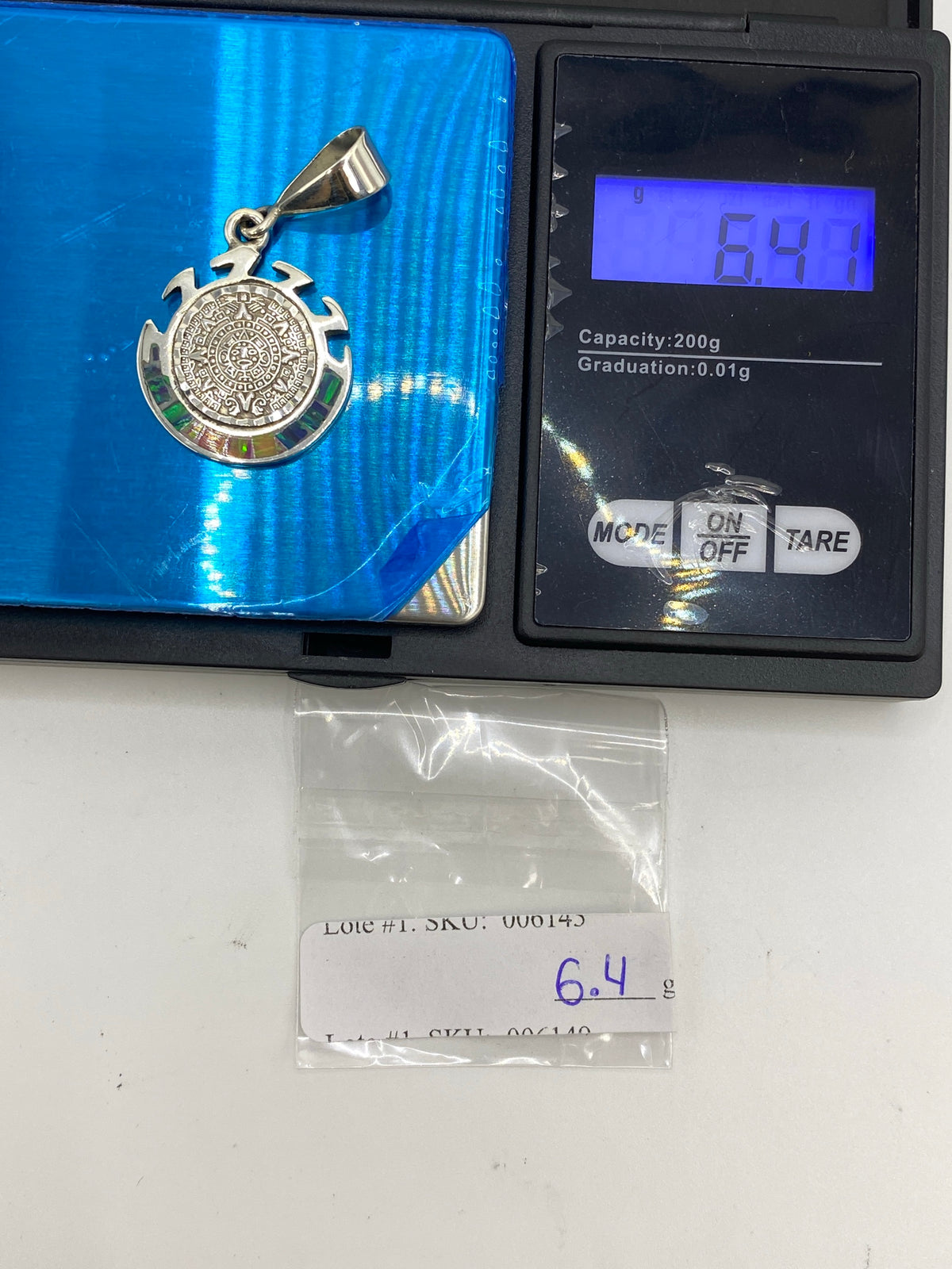 Dije Piedra del Sol con Ópalo de Fuego — Plata 950 Taxco — foto 6