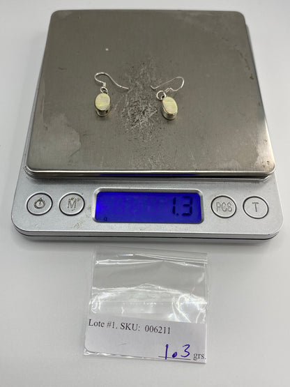 Aretes de Plata Opalo de Fuego — Taxco 950 — foto 6