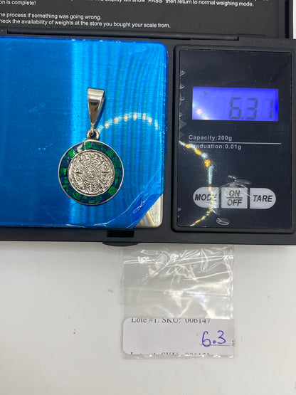 Dije Calendario Azteca Plata 950 con Opalo de Fuego — foto 6