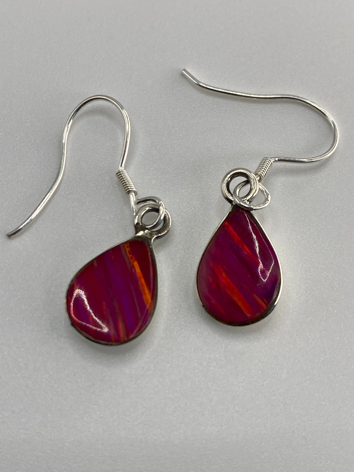 Aretes de Plata con Ópalo de Fuego — Taxco 925 — foto 5