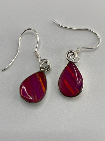 Aretes de Plata con Ópalo de Fuego — Taxco 925 — foto 5