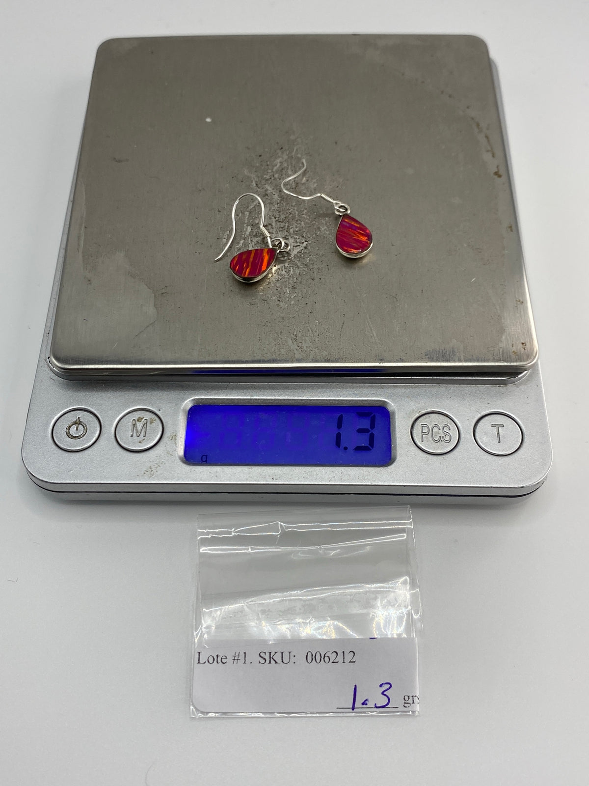 Aretes de Plata con Ópalo de Fuego — Taxco 925 — foto 6
