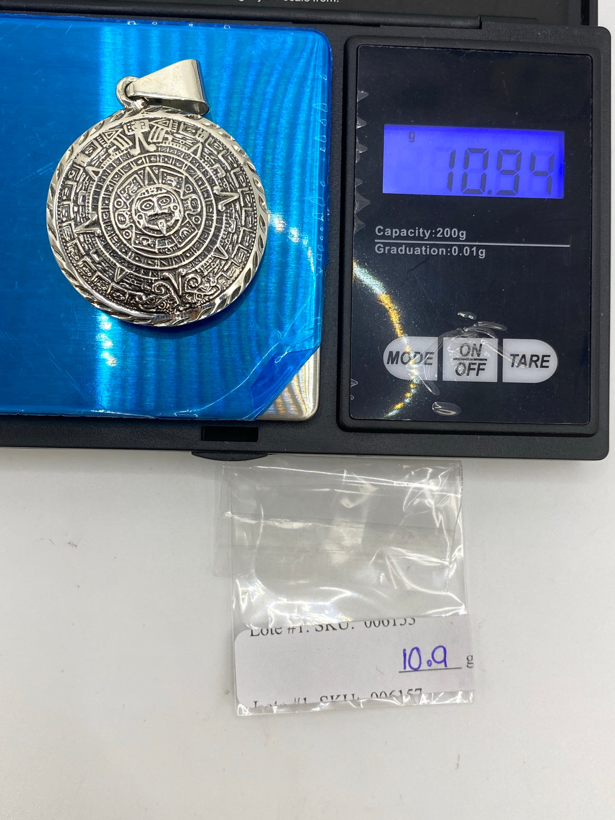 Dije Plata Prehispánico — Calendario Azteca Taxco 925 — foto 6