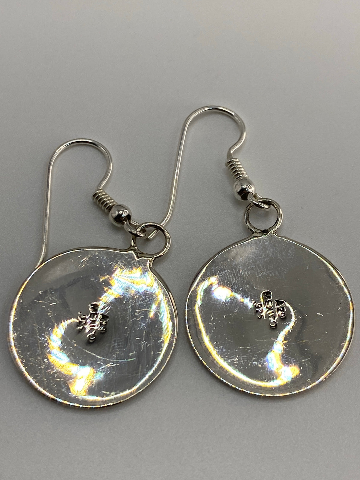 Aretes de Plata con Ópalo de Fuego Azul — Taxco 925 — foto 5