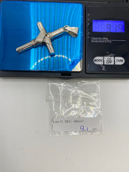 Dije Cruz de Plata 925 Taxco — Hilo Envuelto — foto 6