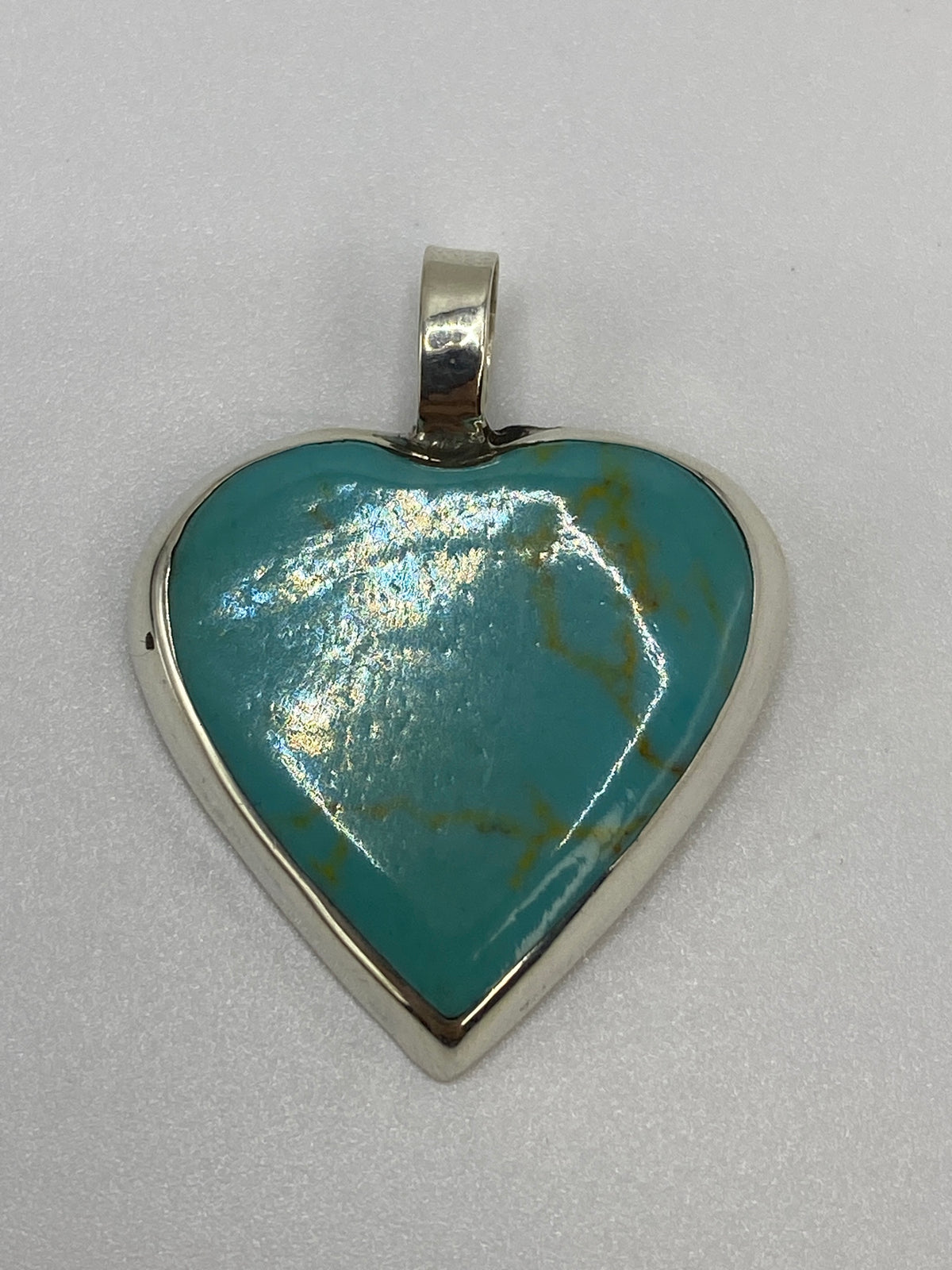 Dije de Plata Corazón con Turquesa — Taxco 925 — foto 5