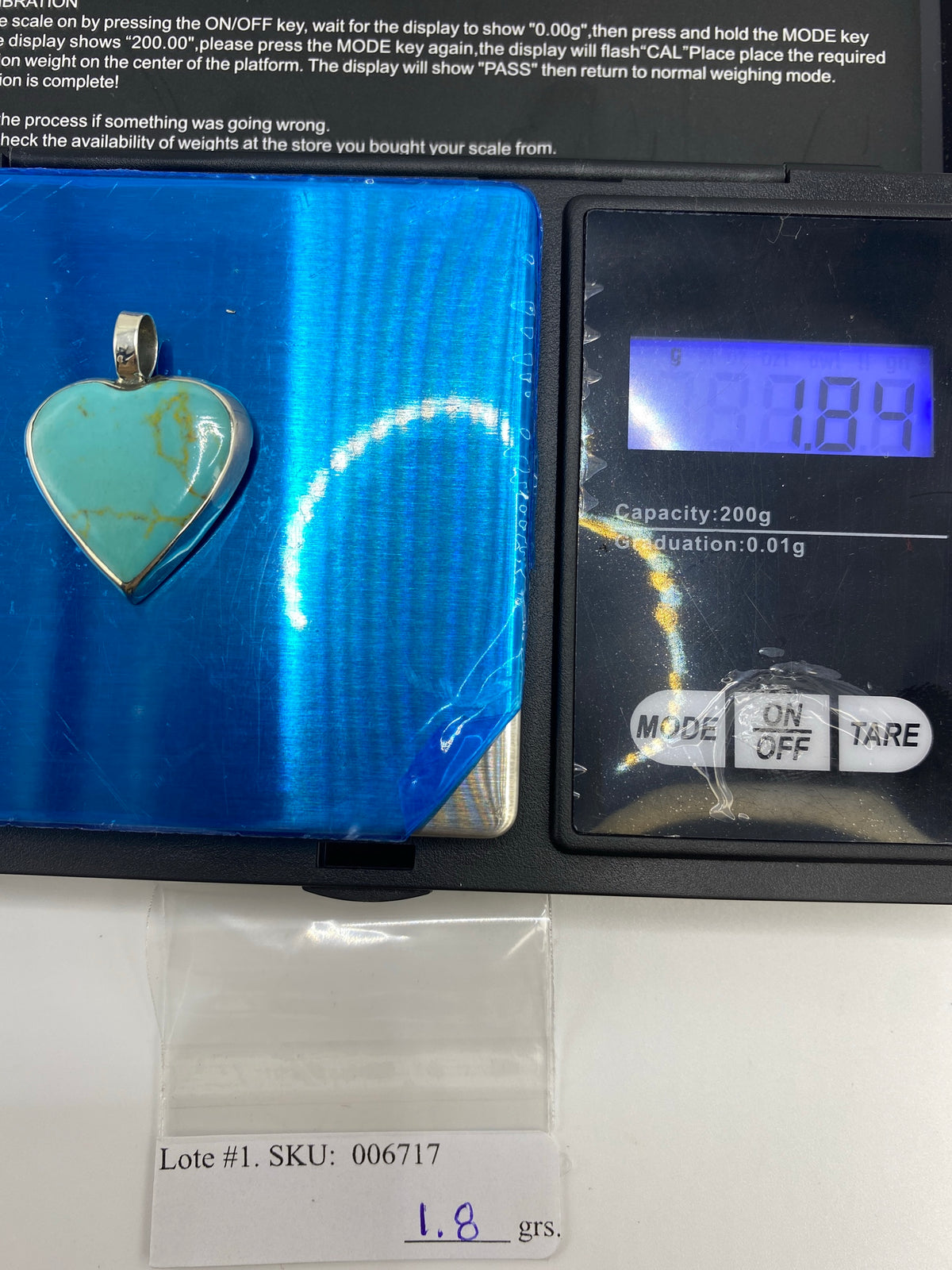 Dije de Plata Corazón con Turquesa — Taxco 925 — foto 6