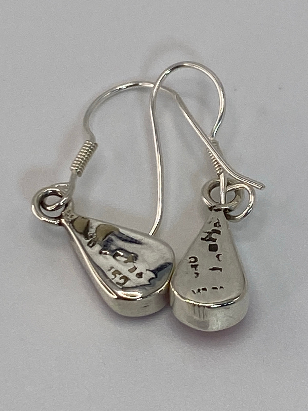 Aretes de Plata 950 con Ópalo de Fuego Rosa — foto 5