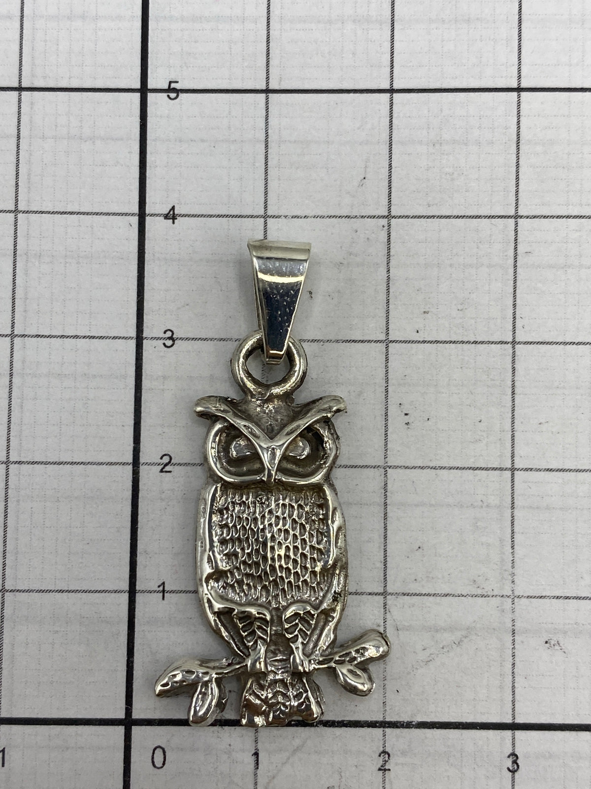 Búho de plata 925 con Quinto, detalle del sello de autenticidad