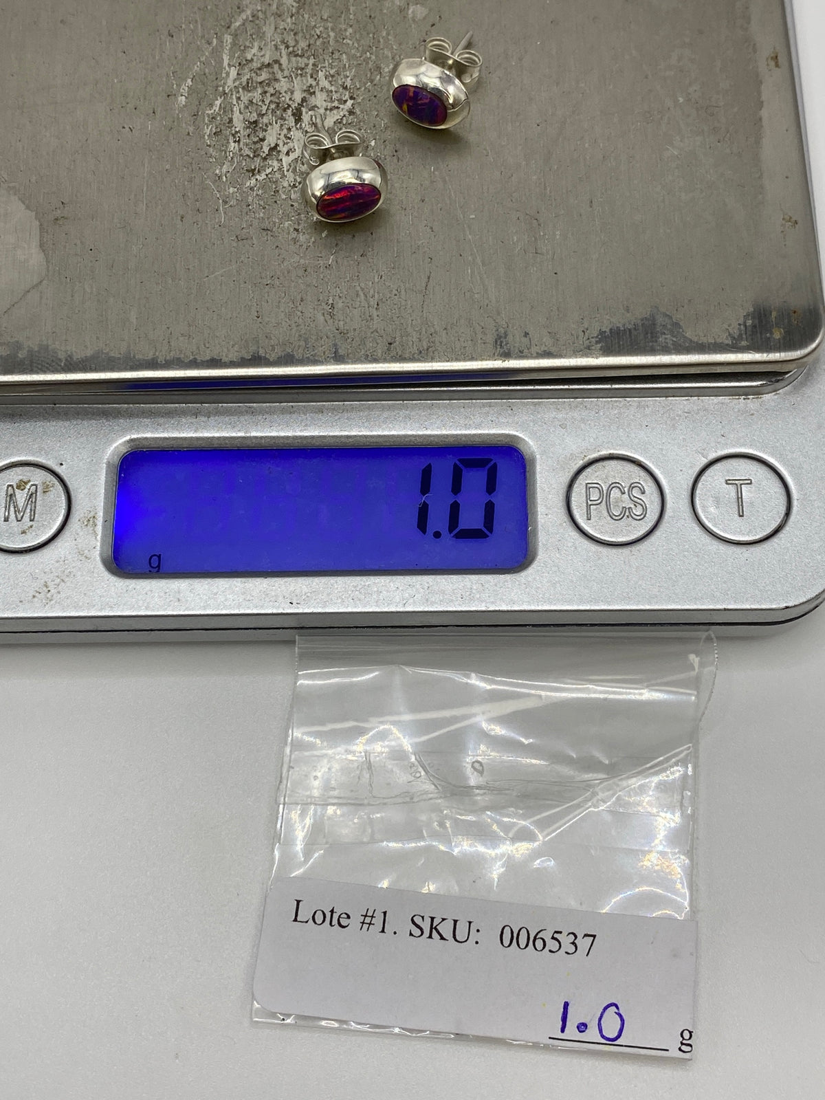 Aretes de Plata con Ópalo de Fuego — Taxco 925 — foto 6