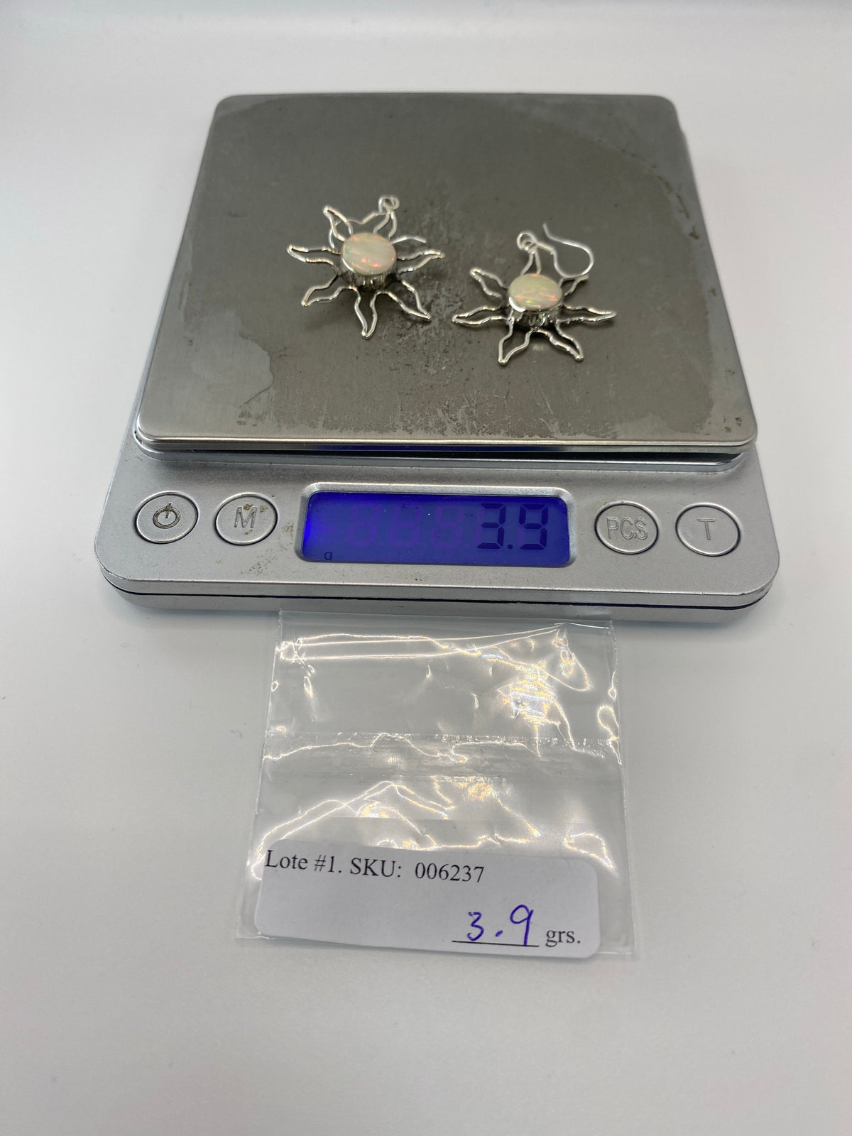 Aretes Plata Ópalo de Fuego Sol Taxco 950 — foto 6