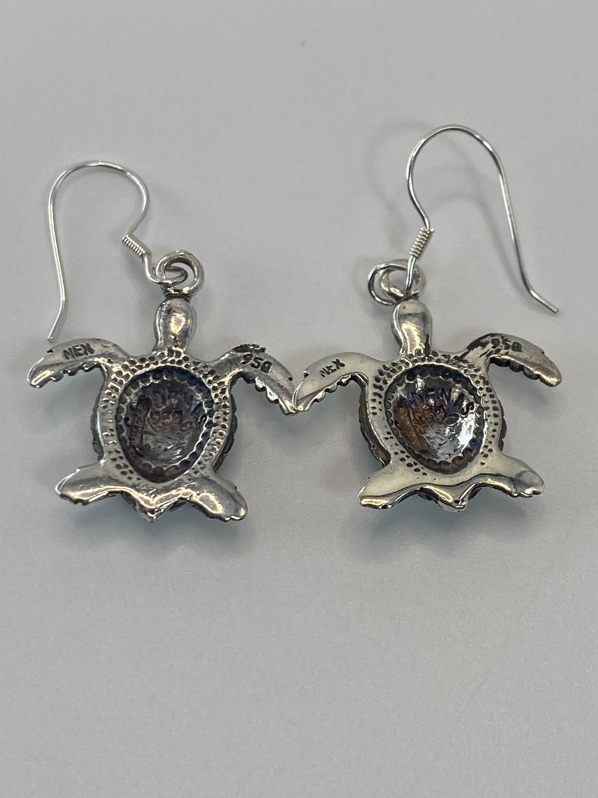 Aretes Plata 950 Ópalo de Fuego Azul — Taxco — foto 5