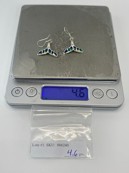 Aretes Balleneros Ópalo de Fuego Plata 950 — Taxco — foto 6