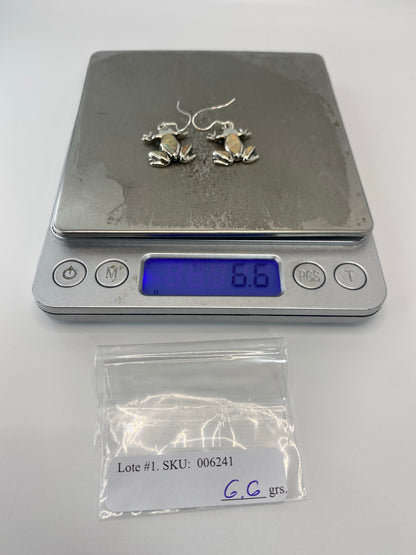 Aretes de Plata Sapo con Ópalo de Fuego — Taxco 950 — foto 6
