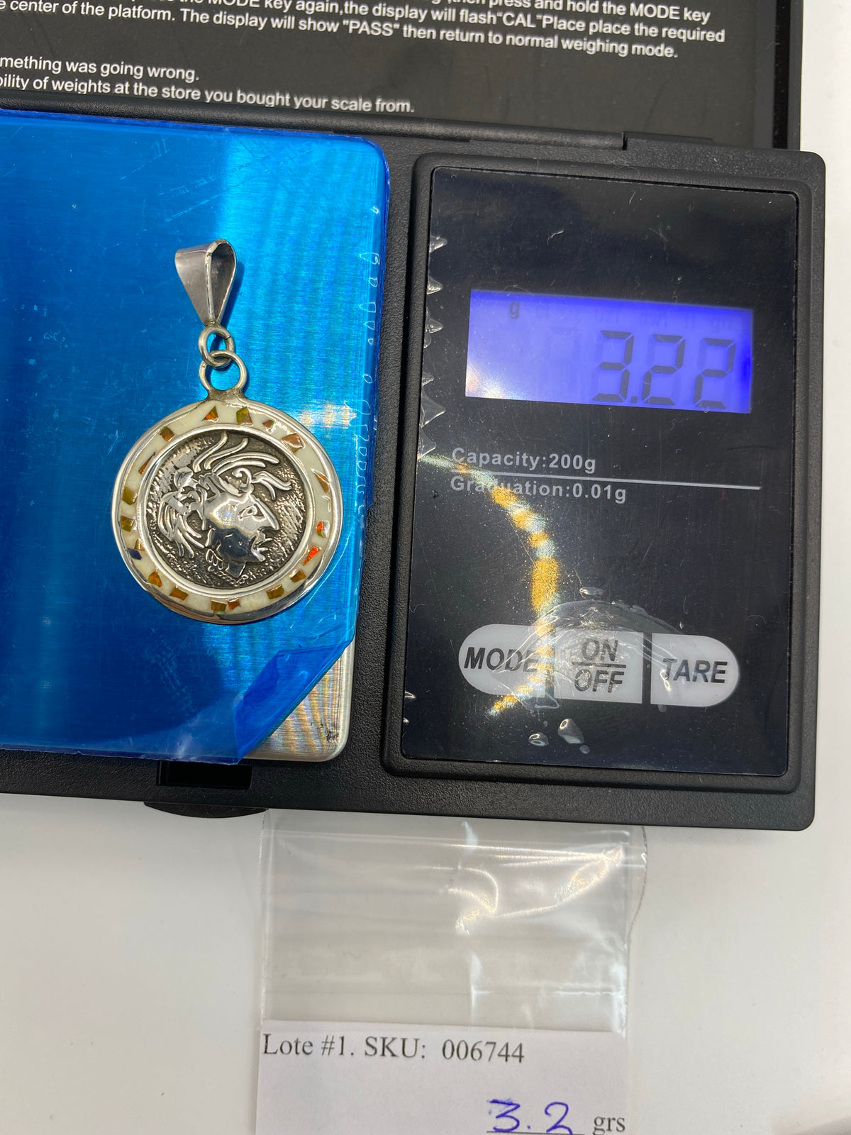 Dije de Plata Ópalo de Fuego — Taxco 925 — foto 6