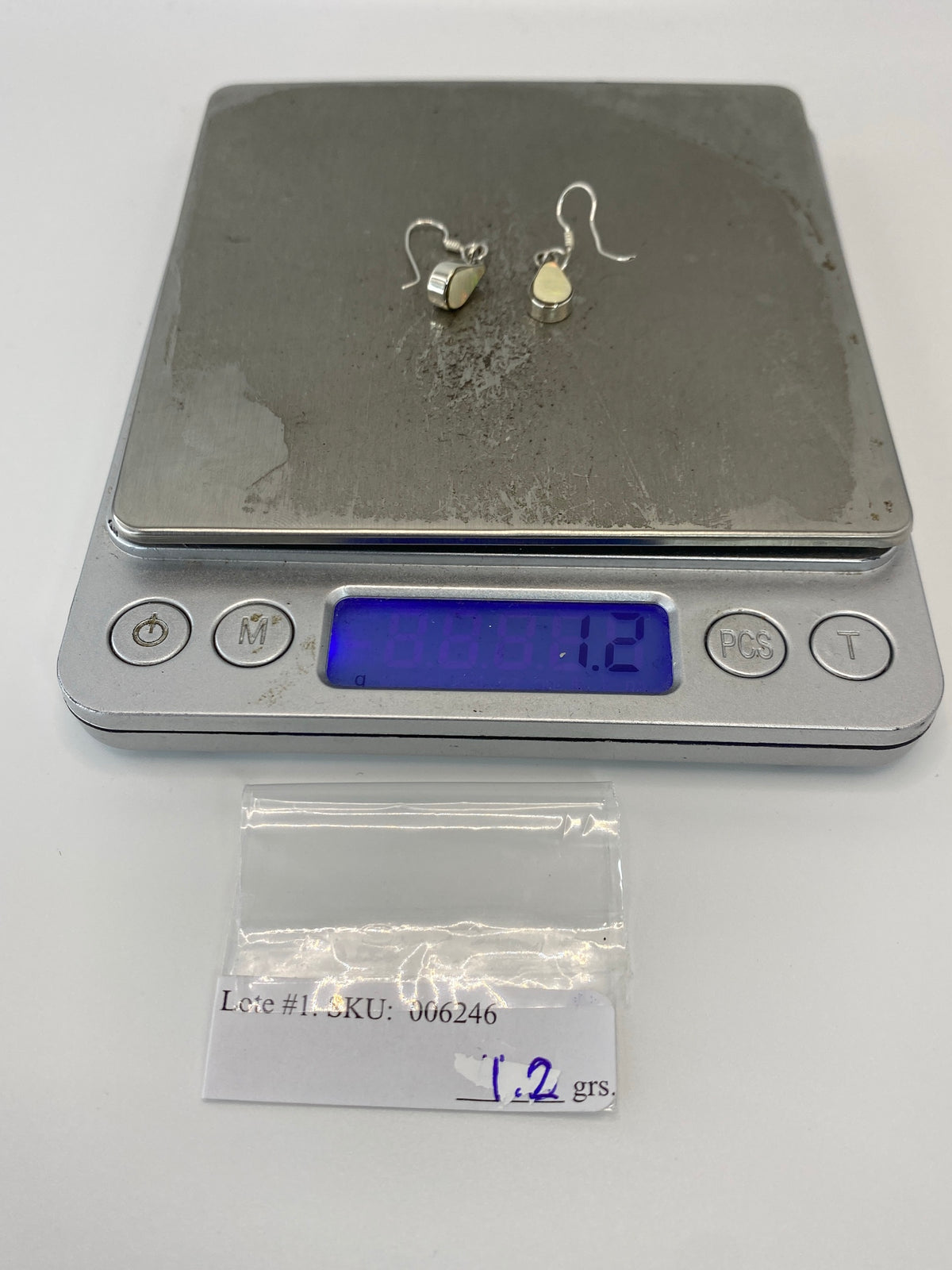 Aretes de Plata con Ópalo de Fuego — Taxco 950 — foto 6