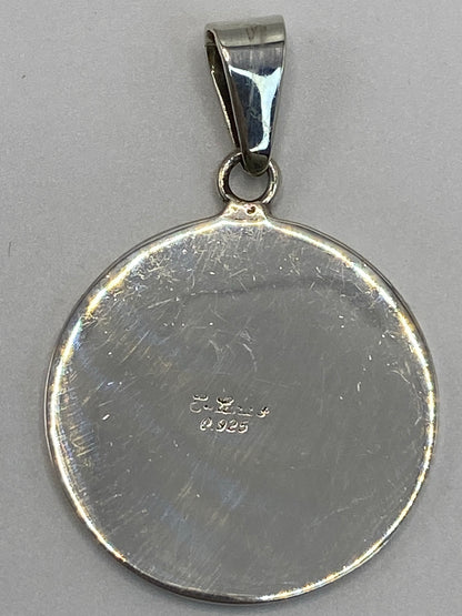 Dije Plata Pirámide Azteca con Ópalo de Fuego Verde — foto 5