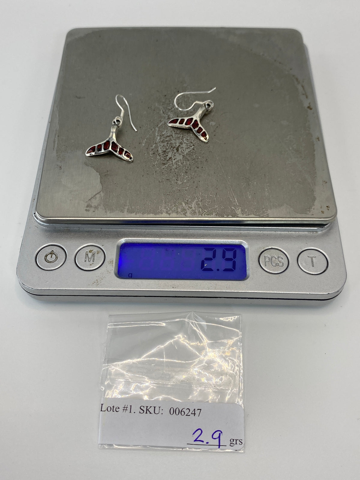 Aretes de Plata Opalo de Fuego Rojo — Taxco 950 — foto 6