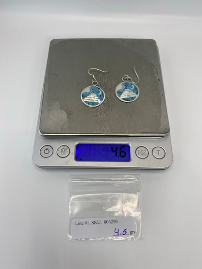 Aretes Plata Ópalo de Fuego Multicolor — Taxco 925 — foto 6