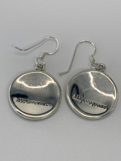 Aretes Plata Ópalo de Fuego Prehispánico — Taxco 950 — foto 5