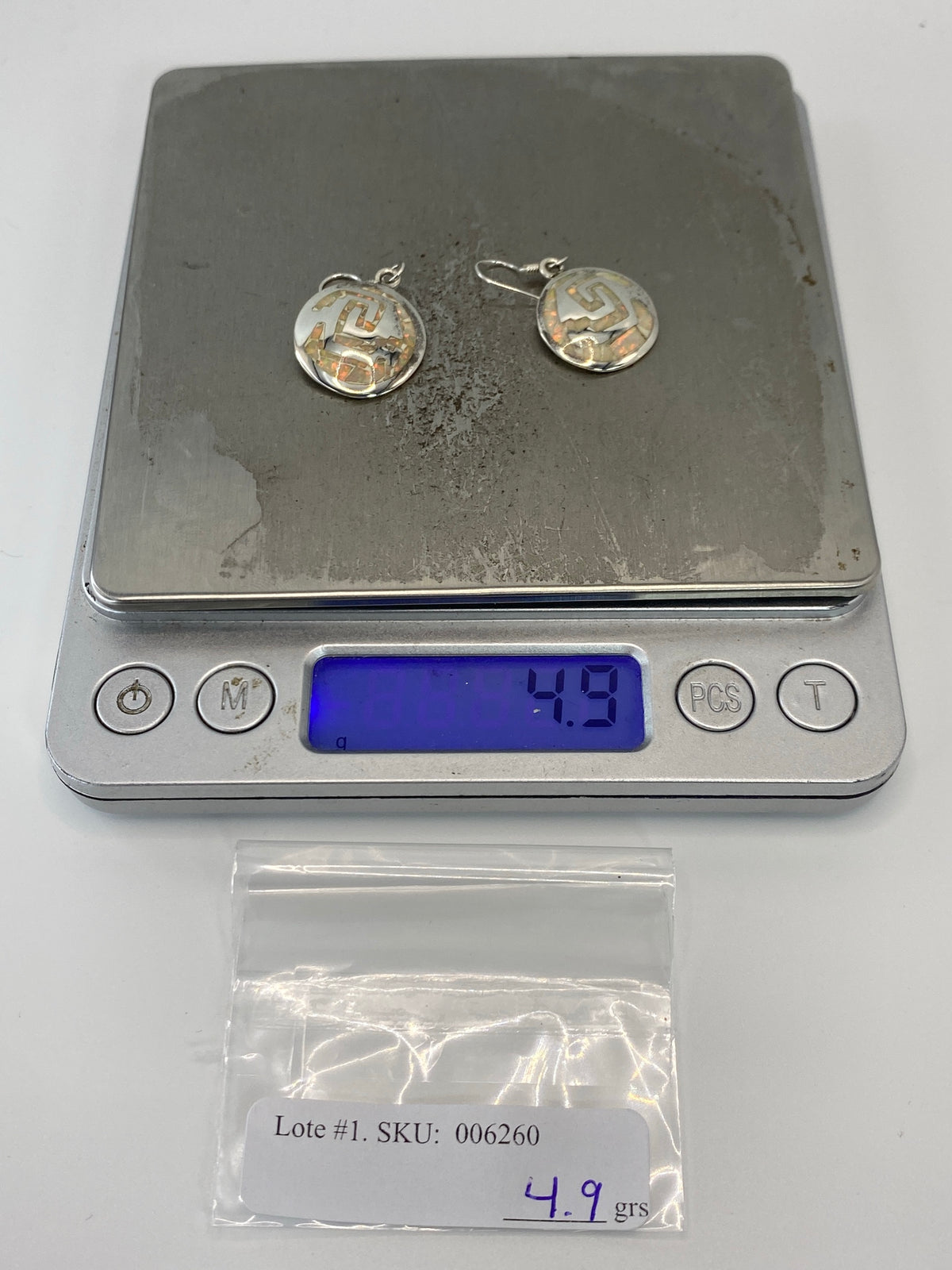 Aretes de Plata 950 con Ópalo de Fuego — Taxco — foto 6