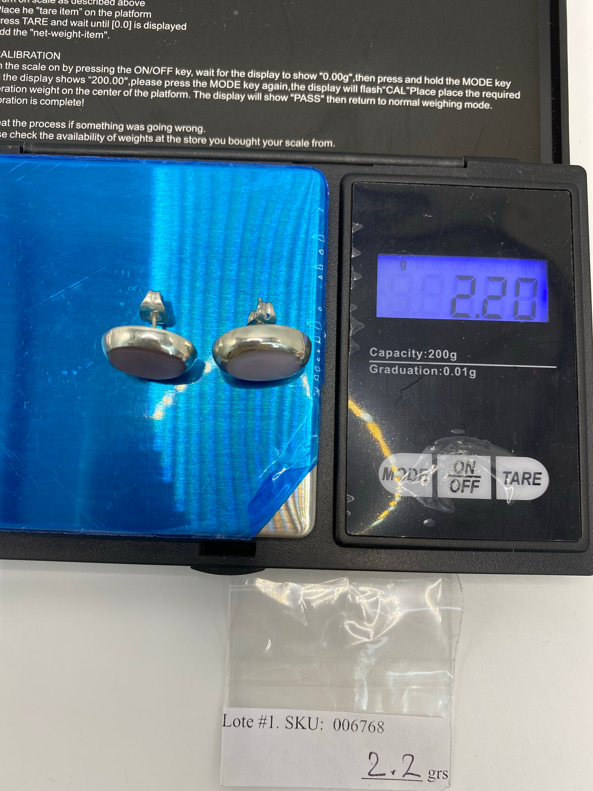 Aretes de Plata con Piedra Incrustada — Taxco 925 — foto 6