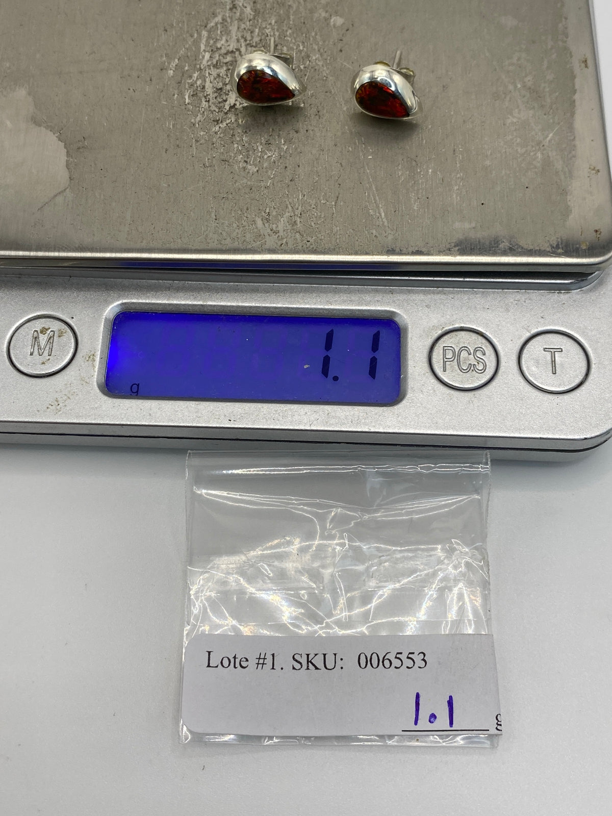 Aretes de Plata con Ópalo de Fuego — Taxco 925 — foto 6