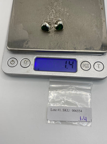 Aretes Plata Ópalo de Fuego Verde — Taxco 925 — foto 6