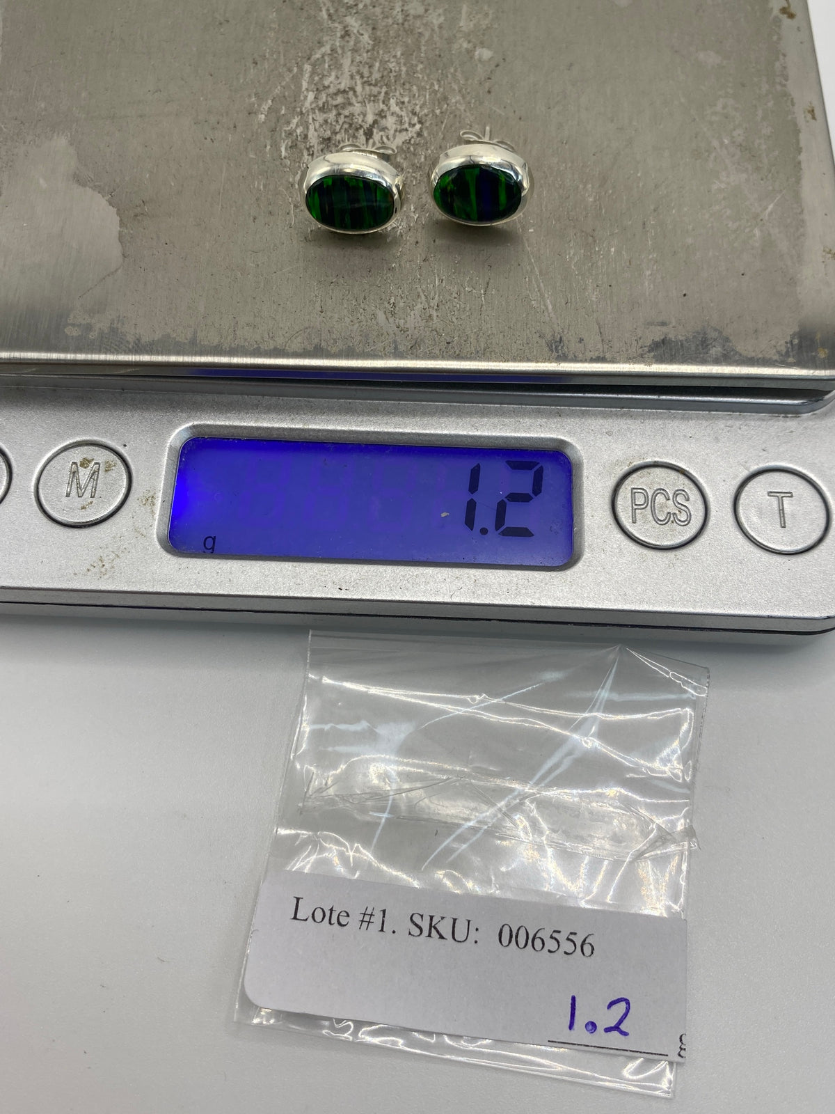 Aretes Plata Ópalo de Fuego Verde — Taxco 925 — foto 6