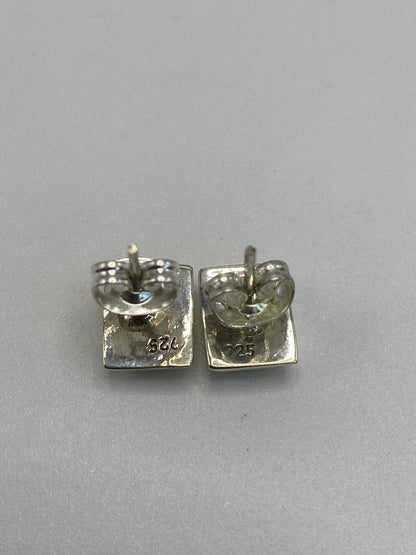 Aretes de Plata con Ópalo de Fuego Rojo — Taxco 925 — foto 5