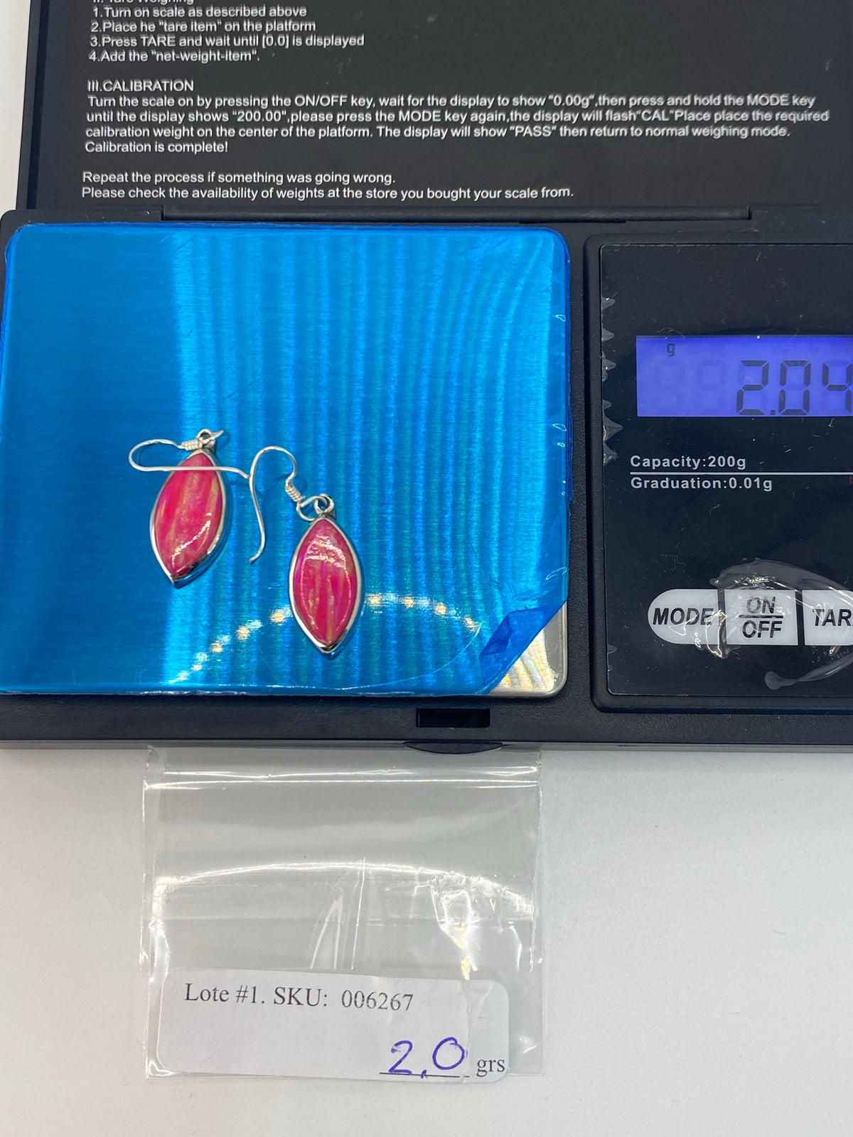Aretes Plata Ópalo de Fuego Rosa — Taxco 925 — foto 6