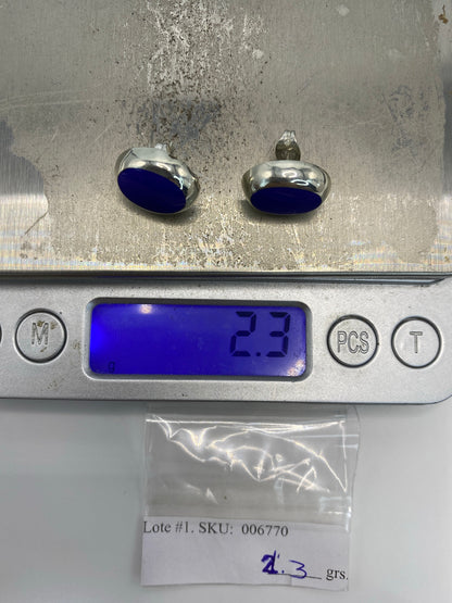 Aretes de Plata con Piedra Azul — Taxco 925 — foto 6