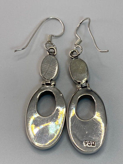 Aretes de Plata con Opalo de Fuego Azul — Taxco 950 — foto 5