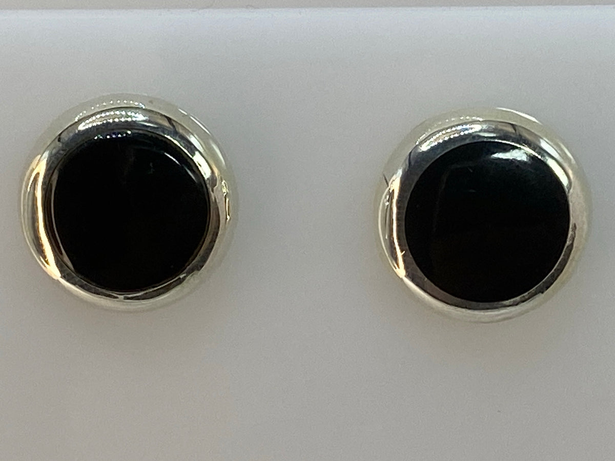 Aretes negros en plata de Taxco, lado del cierre