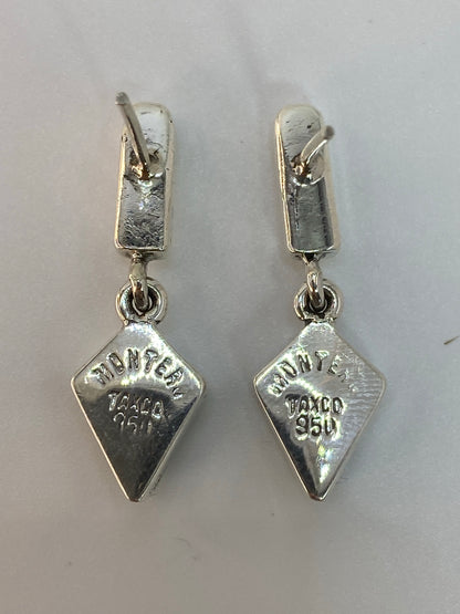 Aretes Plata 950 Ópalo de Fuego Verde Olivo — Taxco — foto 5