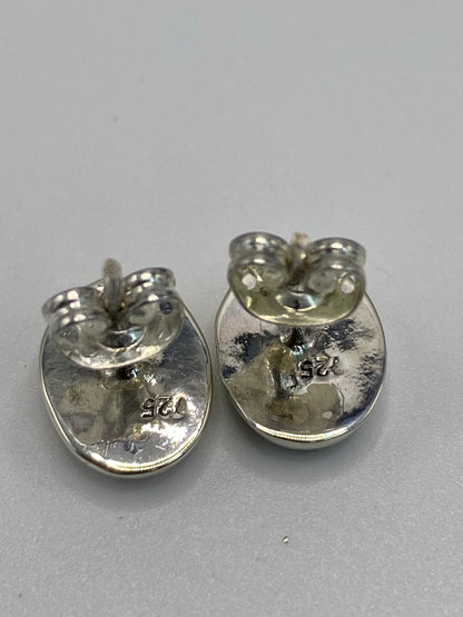 Aretes de Plata con Ópalo de Fuego Verde — Taxco 925 — foto 5