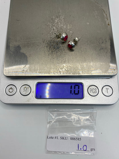 Aretes de Plata con Ópalo de Fuego Rosa — Taxco 925 — foto 6