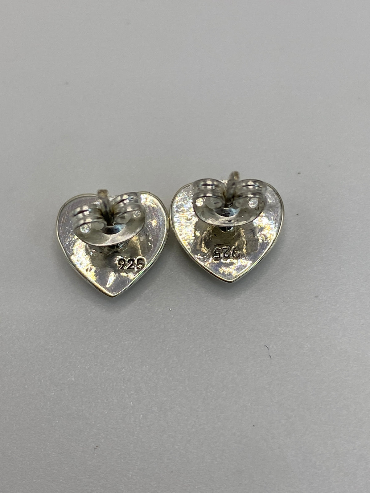 Aretes Corazón Plata Ópalo de Fuego Verde — Taxco 925 — foto 5