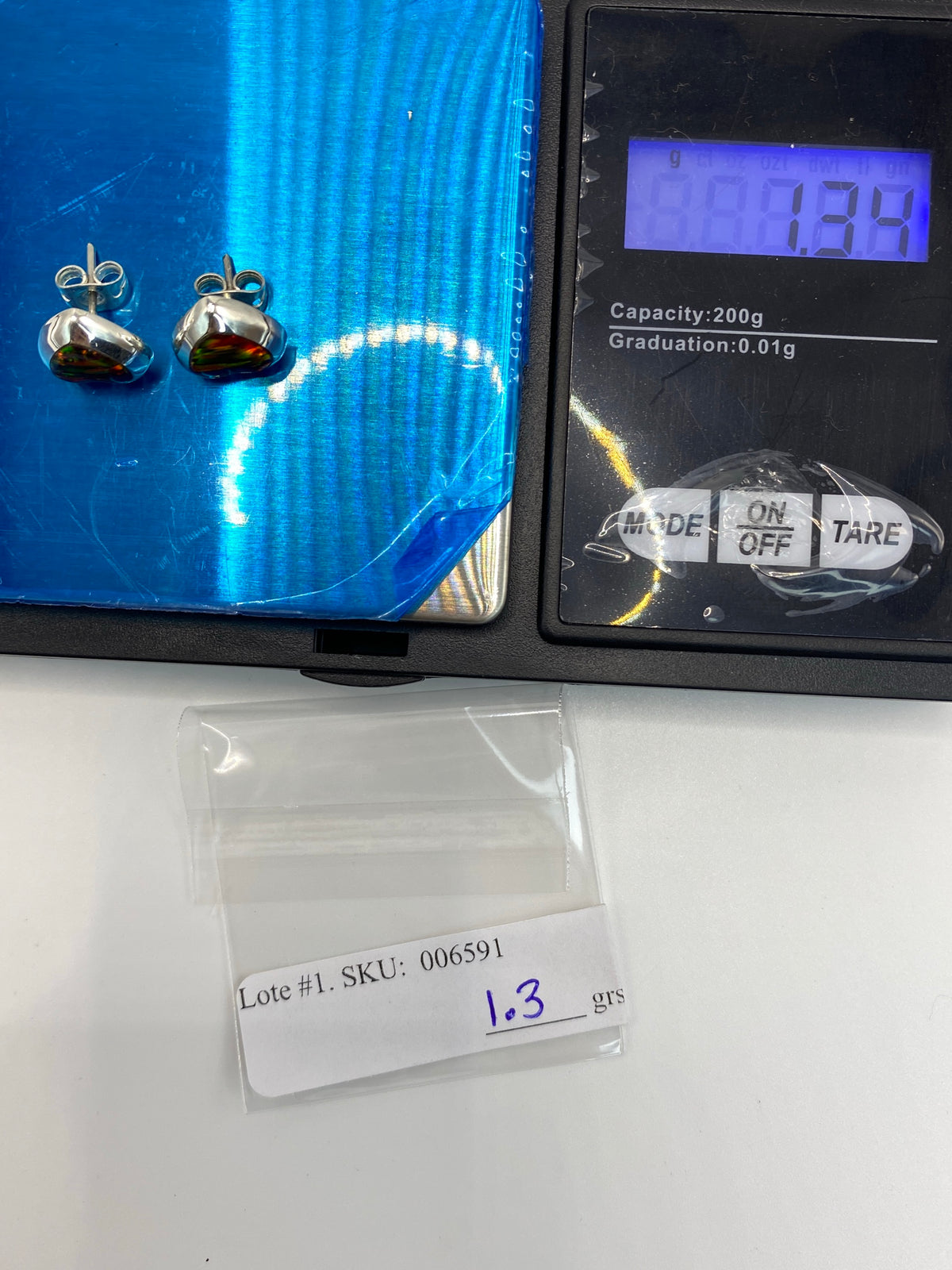 Aretes Plata Ópalo de Fuego Multicolor — Taxco 925 — foto 6