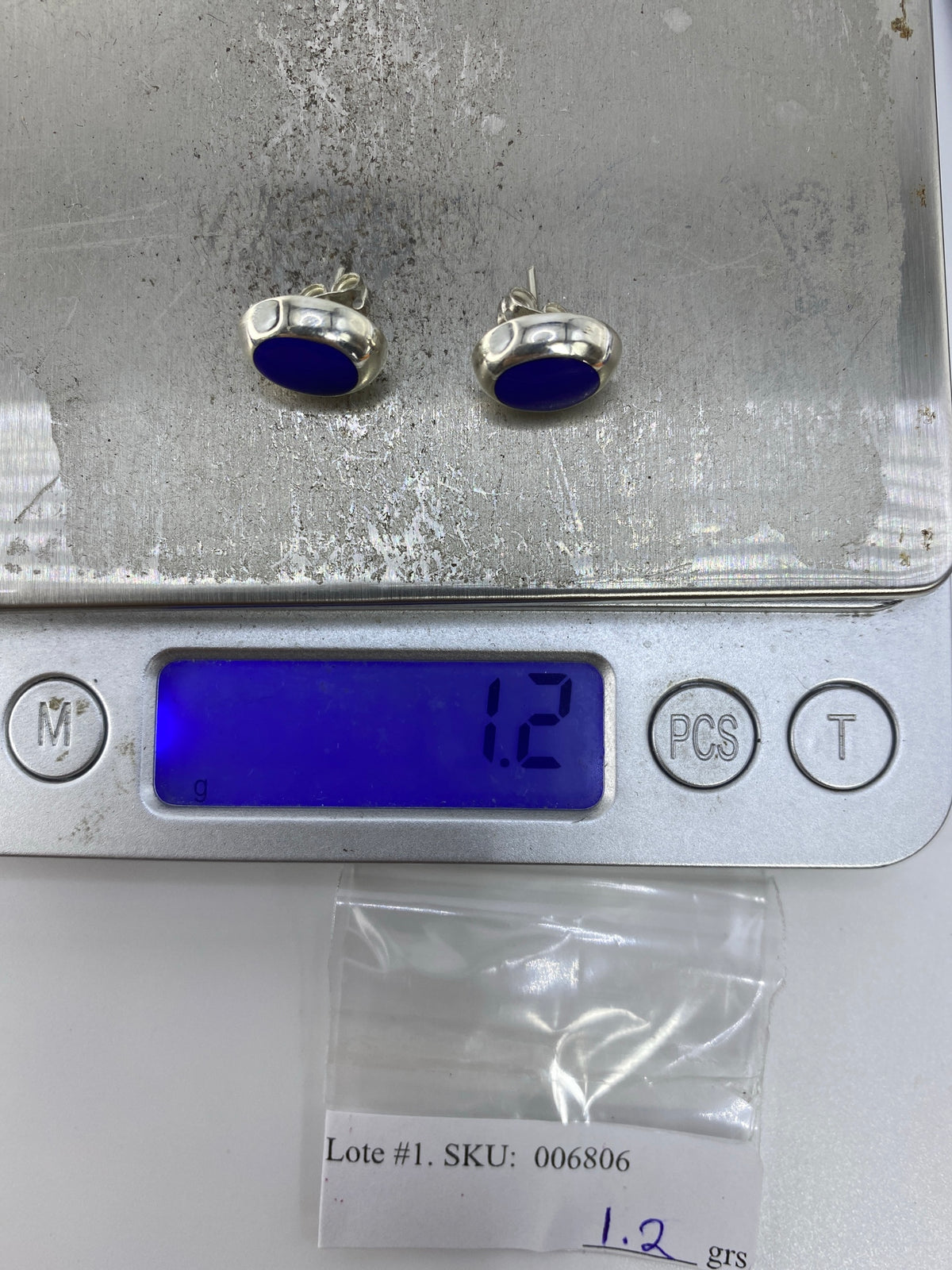 Aretes de Plata con Piedra Azul — Taxco 925 — foto 6